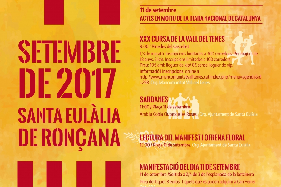 Actes Diada Nacional Catalunya 2017