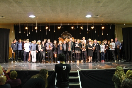 Premiats i finalistes, a dalt de l'escenari