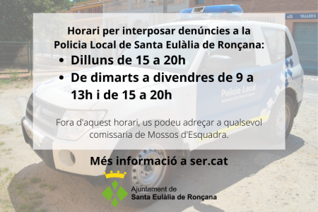 Horari Policia Local