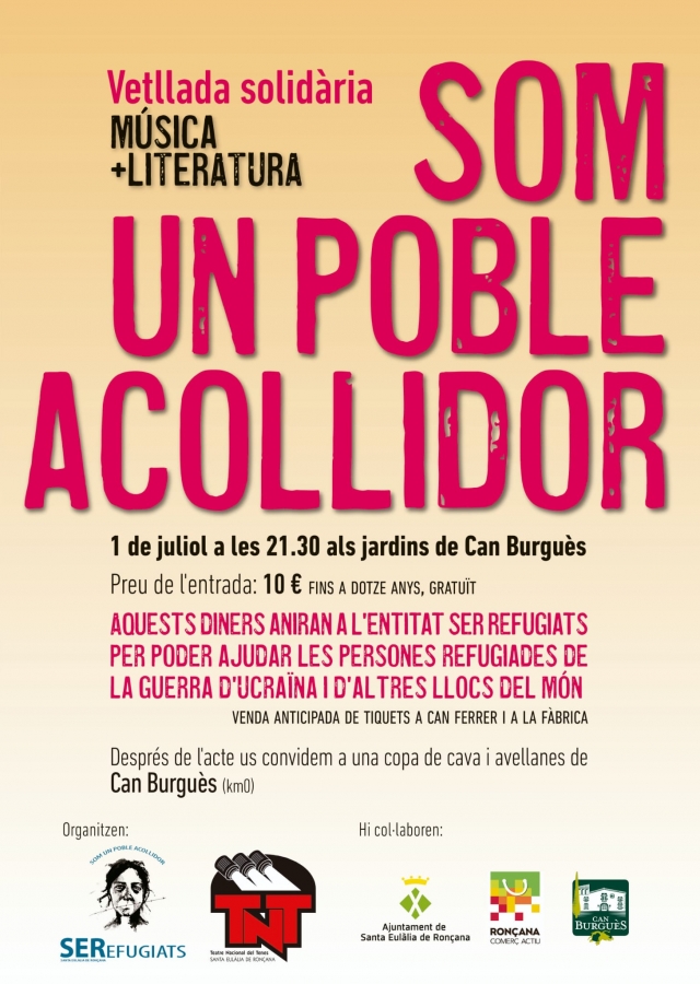 Cartell vetllada solidària 22