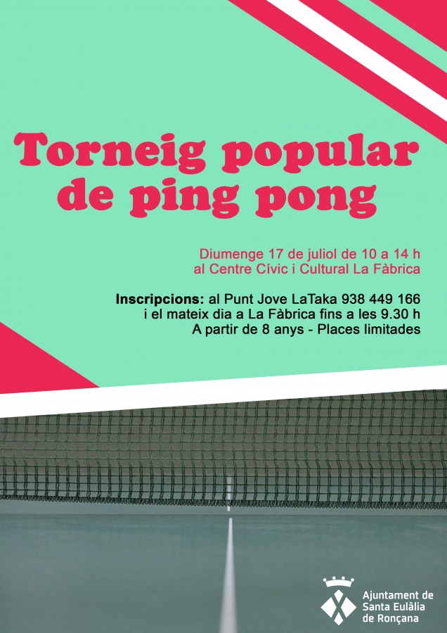 Cartell torneig ping-pong FM esports 2022