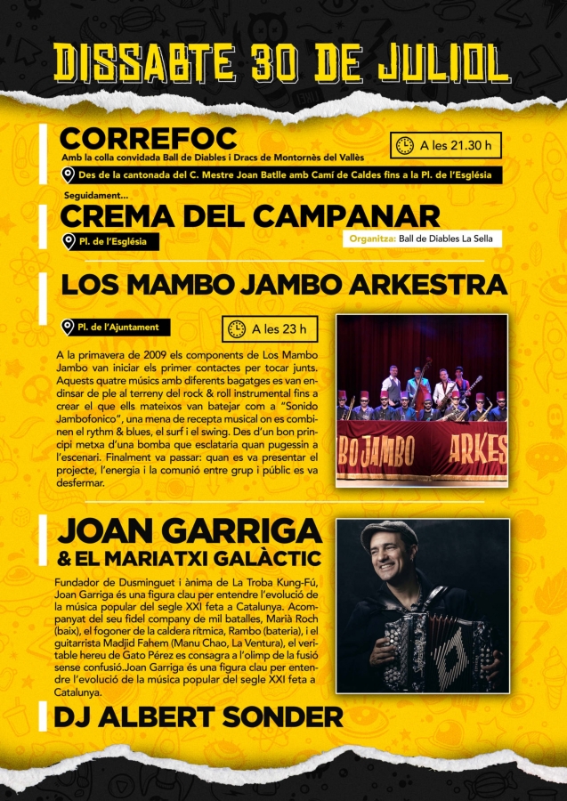 FM dissabte 30 correfoc i concerts