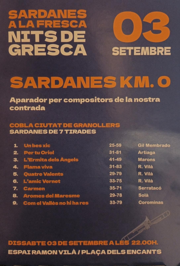 Sardanes a la fresca 3 setembre