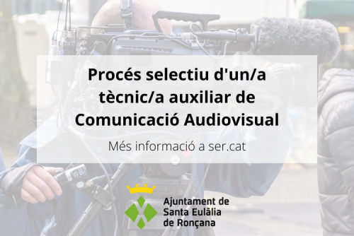 Tècnic/a auxiliar Comunicació Audiovisual