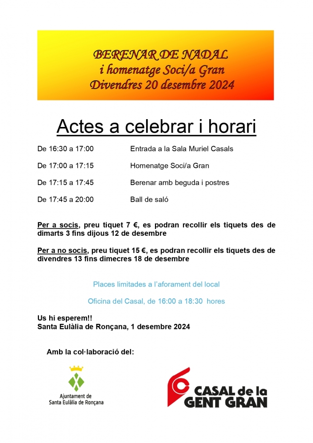 Pre-Nadal Casal de la Gent Gran