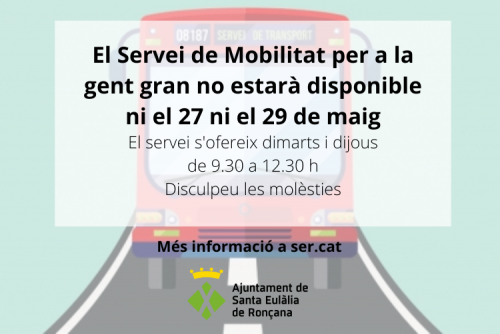 Servei de mobilitat maig