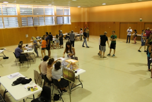 La Sala Muriel Casals de La Fàbrica va ser el recinte habilitat per poder votar a Santa Eulàlia