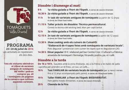 Programa VII Fira del Tomàquet