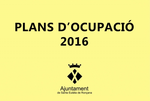 Plans d'Ocupació 2016