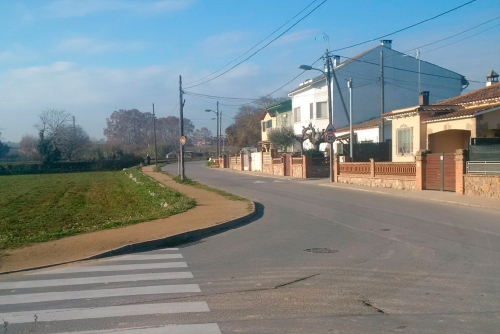 Zona de les obres de la xarxa de transport d'aigua