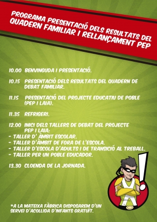 Programa presentació resultats quadern de debat familiar i PEP