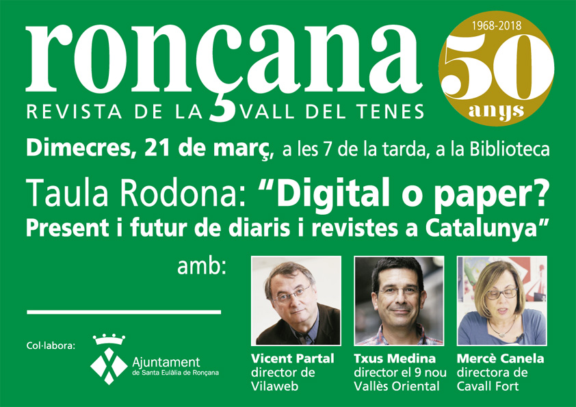 Taula rodona Revista Ronçana