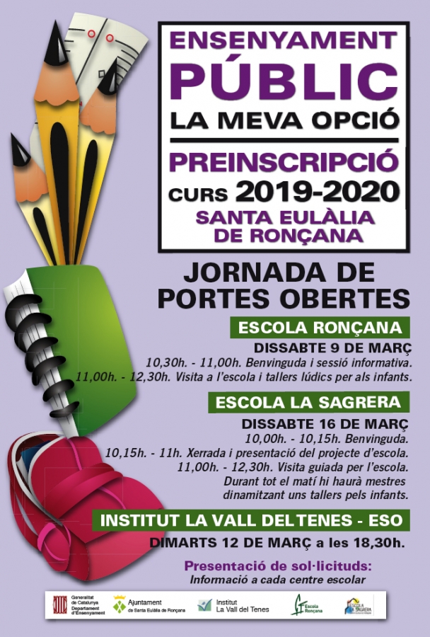 Jornada de portes obertes curs escolar 2019-2020