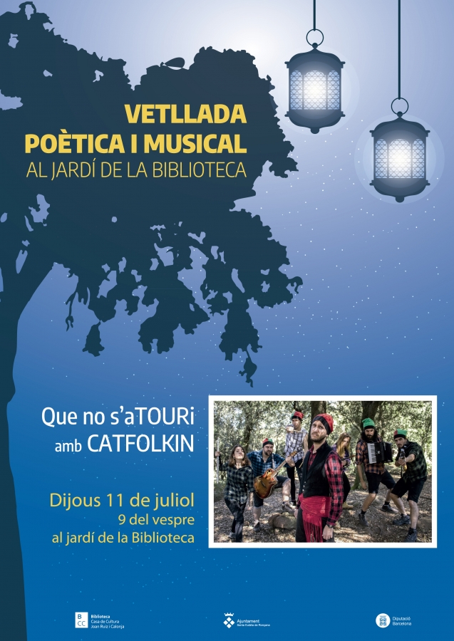 Vetllada poètica i musical al jardí de la Biblioteca amb Catfolkin