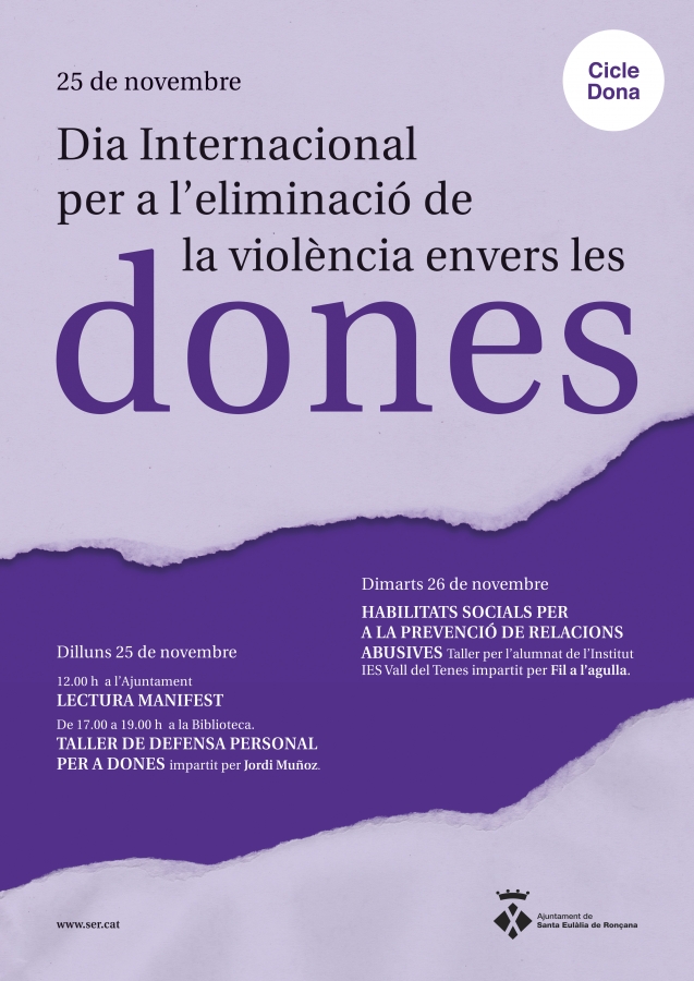 Dia Internacional per a l'eliminació de la violència envers les dones 2019
