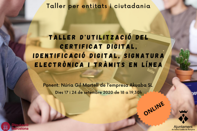 Curs certificat digital per a entitats i ciutadania