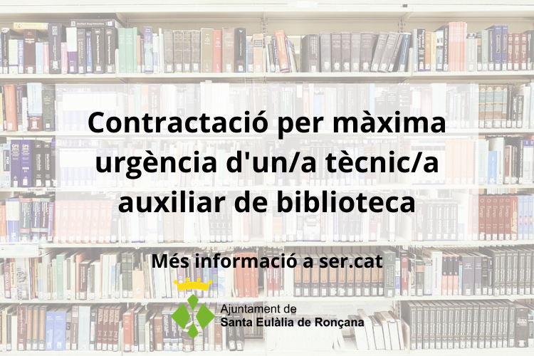 Ban Tècnic/a auxiliar Biblioteca