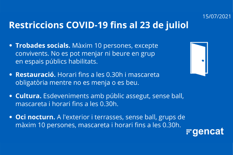 Mesures 15 juliol