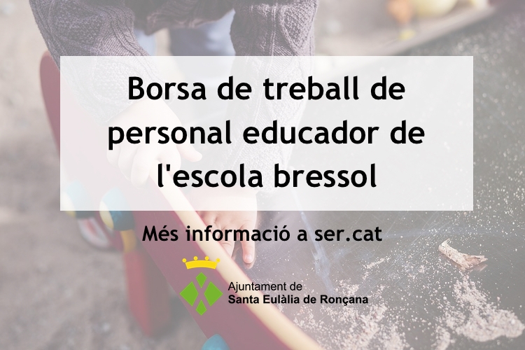 Borsa de personal escola bressol