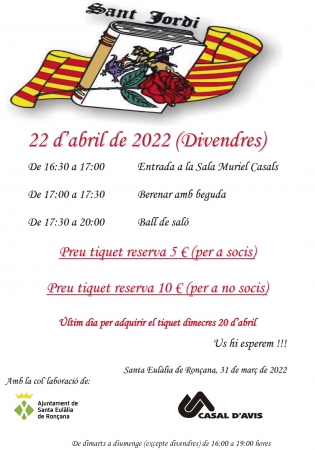 cartell casal d'avis Sant Jordi 22