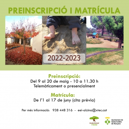 Preinscripció i matrícula 2022-23