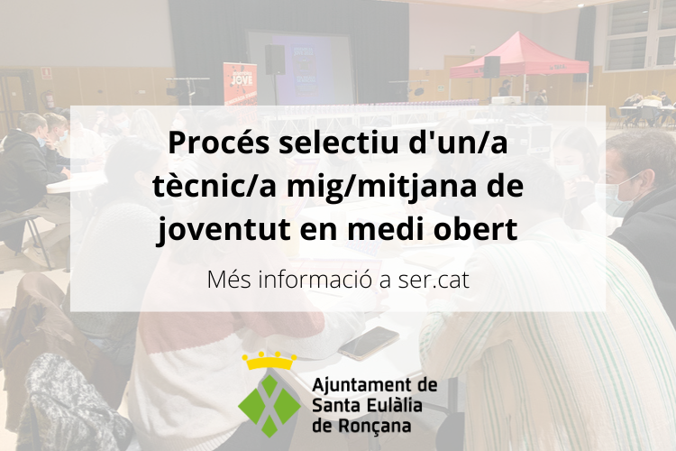 Procés selectiu tècnic mig joventut en medi obert