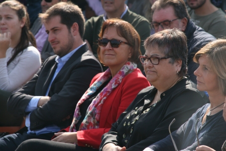 Francesc Bonet i Salomé Adroher, entre el públic assistent