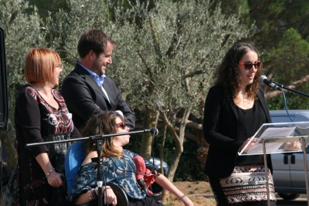 Anna Montes, regidora de Benestar Social, durant el seu discurs