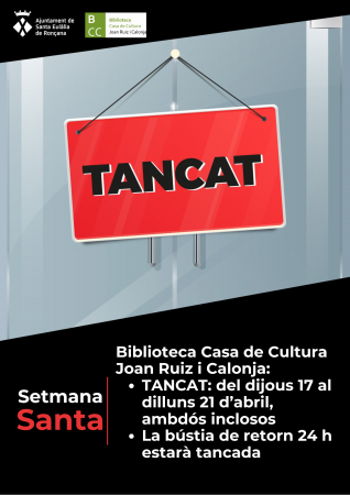 Horari Setmana Santa Biblioteca