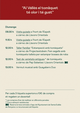 Programa 15a Fira del Tomàquet