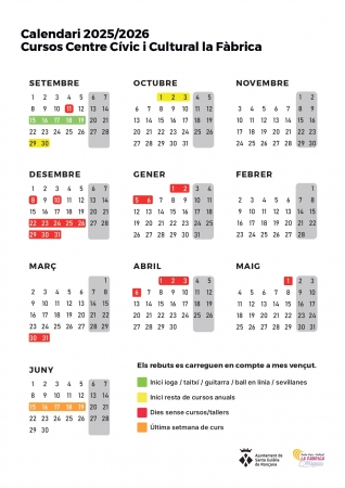 Calendari cursos 25-26