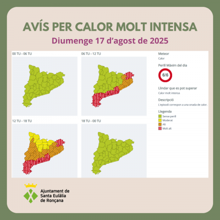 Avís per calor molt intensa