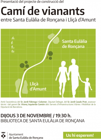 Camí vianants Santa Eulàlia - Lliçà d'Amunt