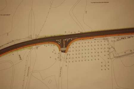 Una zona del plànol exposat durant la presentació