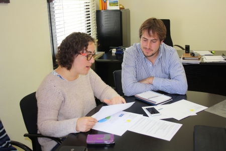 La regidora Anna Montes i l'alcalde Francesc Bonet