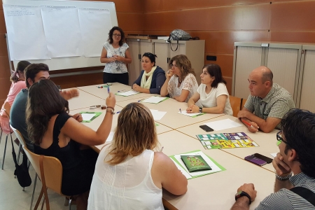 Un dels taller que es van fer durant el rellançament del Projecte Educatiu de Poble