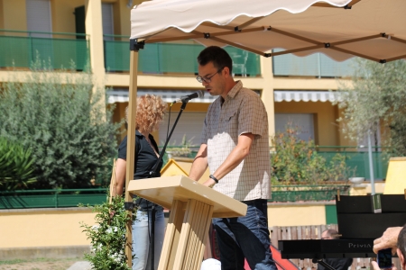 Lectura del manifest per part del regidor de Cultura, Francesc Dantí