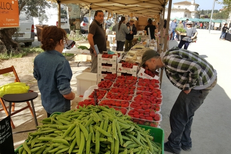 Una vintena de parades van vendre productes alimentaris de proximitat