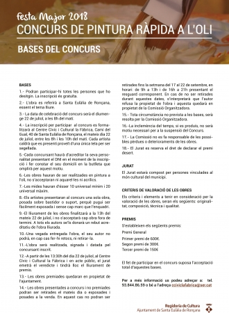 Concurs de pintura ràpida a l'oli 2018