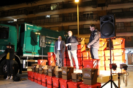 Presentació del porta a porta, amb Giró, Daví i Bonet