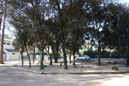 Instal·lació de les noves jardineres al bosc de l'escola Ronçana